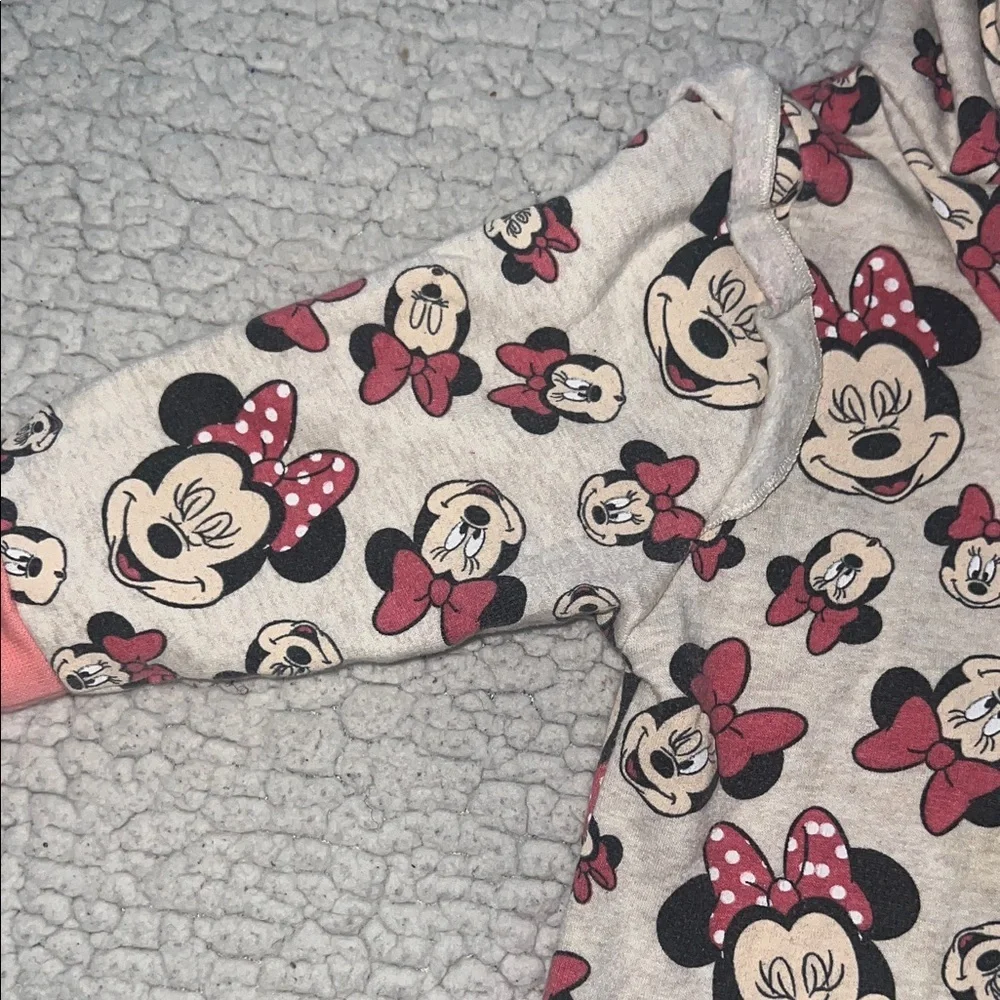 Disney Minnie Mouse Pink and White Kids Footie